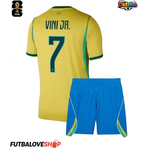 Dres Brazília Vinicius Junior #7 Domáci pre deti MS 2026 Krátky Rukáv (+ trenírky)